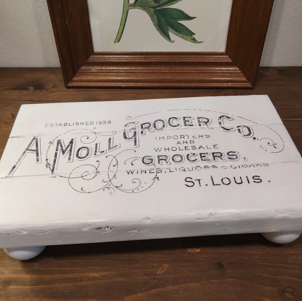 White Solid Wood Rustic Riser Tray - Picture 7 of 10